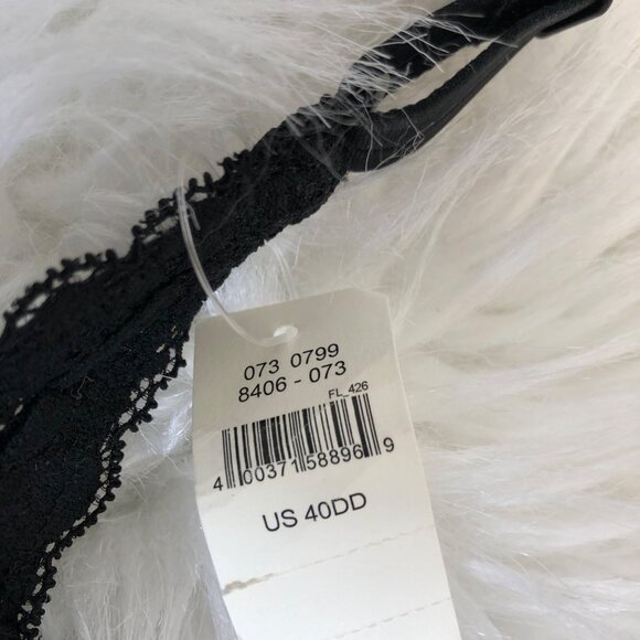 Aerie Wireless‎ Bra 40DD Black Lace Floral Design Adjustable Straps NWT - Picture 3 of 7
